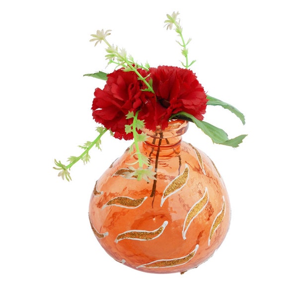 Orange Vase Etsy