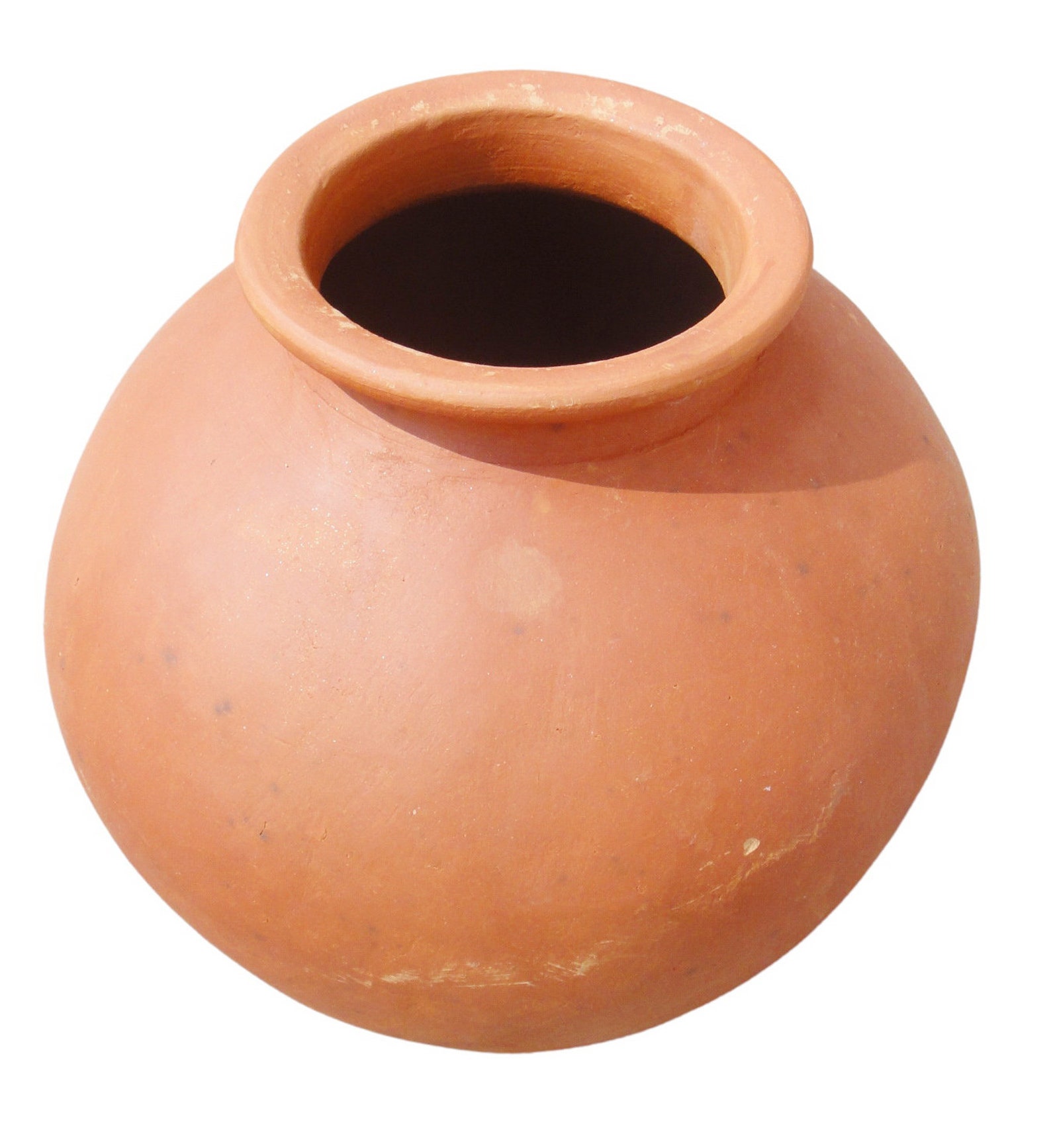 Traditional Pure Natural Clay Water Pot With Lid, for Drinking Water