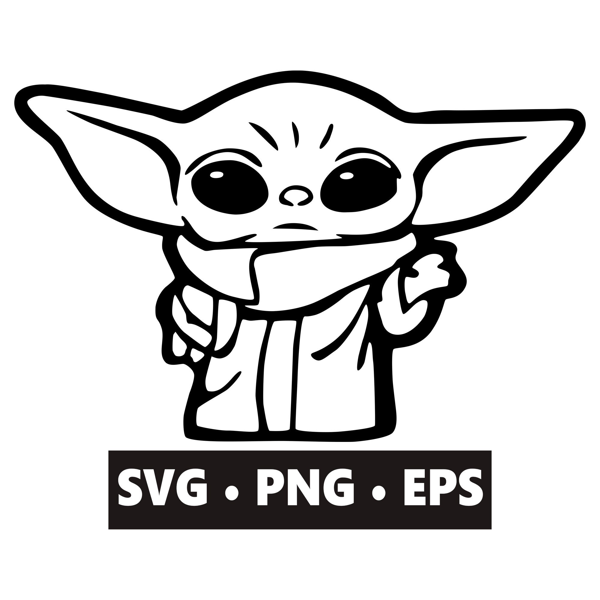 Bebé Yoda SVG Descarga instantánea Descarga Digital Bebé Yoda | Etsy