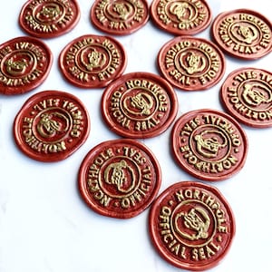 North Pole Seal, Christmas Wax Seal, Self Adhesive Seal, Letter to Santa Seal, Christmas 2026, Red Wax Seals, Packs of 1 - 100