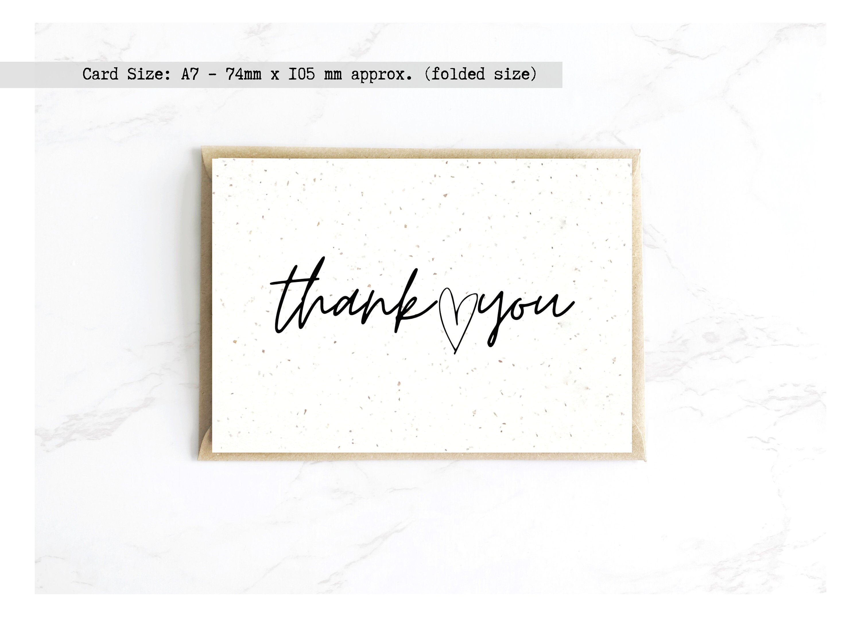 Mini Thank You Cards Small Thank You Card Wedding Thank You Etsy UK