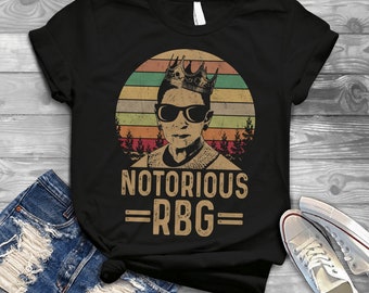 Notorious RBG Vintage Retro T-Shirt, RBG Feminism Shirt, Ruth Bader Ginsburg Shirt, RBG Shirt, Feminist Shirt Funny