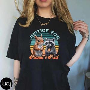 Justice For Peanut And Fred Shirt, Funny Squirrel Shirt, Animal Lovers Sweatshirt, Peanut Squirrel Trump Graphic Tee, Peanut Squirrel Shirt
