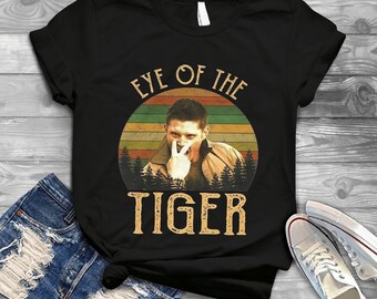 Dean Winchester Supernatural Eye of The Tiger Retro Vintage T-Shirt, Retro Gift Tee For You And Your Friends