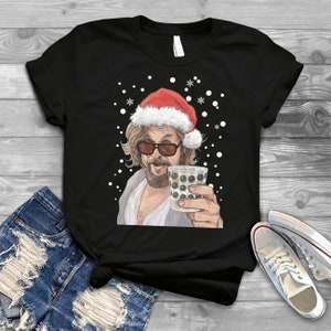 The Big Lebowski Dude Christmas Vintage T-Shirt, Big Lebowski Shirt, The Dude Abides Shirt, Christmas Shirt, Comedy Movie Shirt