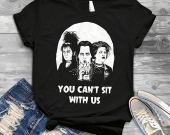 You Can’t Sit With Us Vintage Halloween T-Shirt, Wednesday Addams Shirt, Halloween Shirt, Gift Tee For You And Your Friends