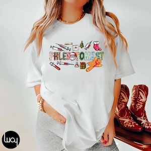 Christmas Phlebotomist Shirt, Christmas Nurse Shirt, Phlebotomist Shirt, Phlebotomy Tech Shirt, Phlebotomist Gift, Holiday Nurse Shirt