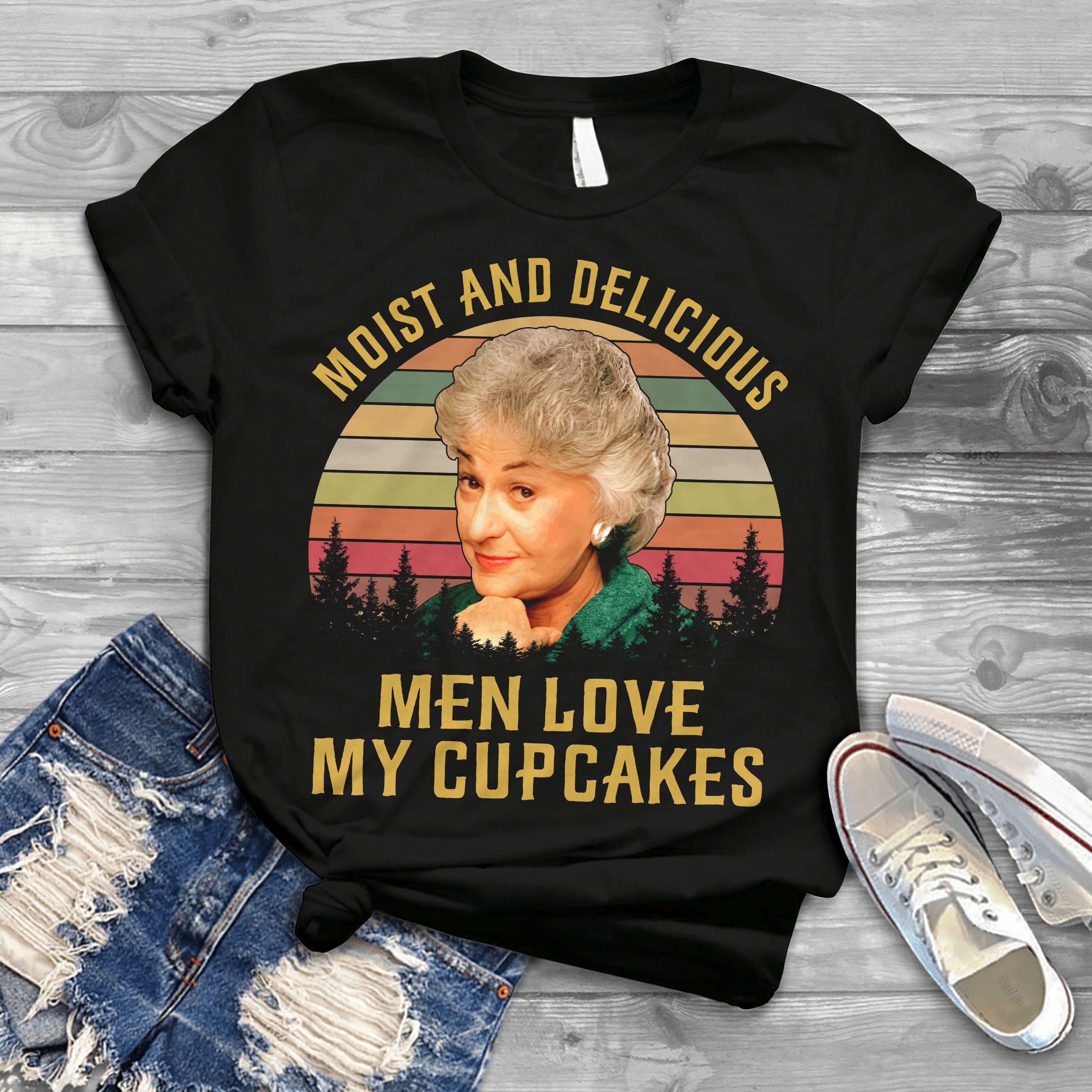 Moist And Delicious Men Love My Cupcakes Sunset Shirt Moist And Delicious Men Love My Cupcakes Sunset Shirt