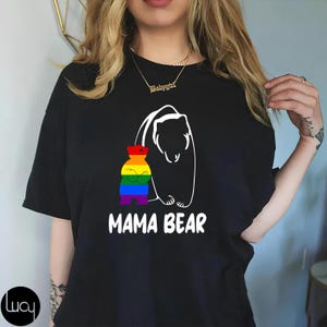 Mama Bear LGBTQ Vintage T-Shirt, LGBTQ Shirt, Lesbian Shirt, Gay Shirt, Pride Month Shirt, Mama Bear Shirt, Bear Lovers Shirt, LGBT Gift