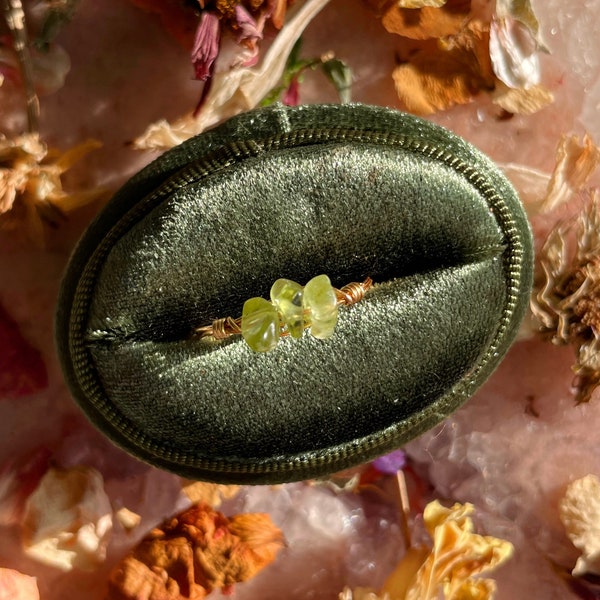 Dainty Peridot Ring | Customized Ring | Genuine Gemstone | Sterling Silver | 14K Gold filled