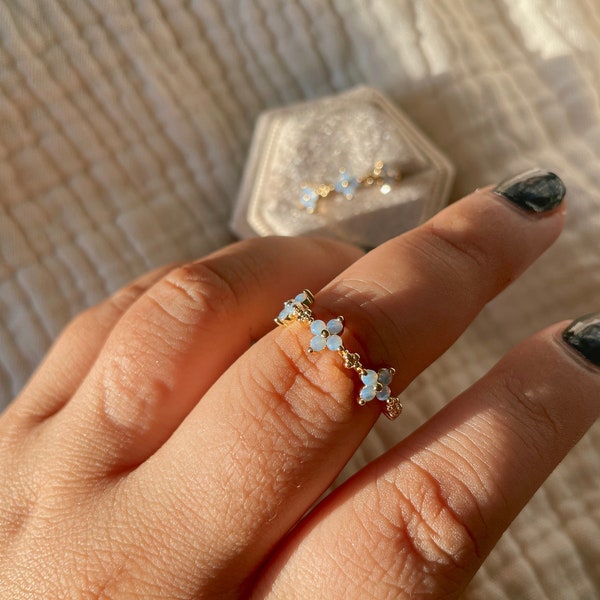 Bague Princesse Diaries | Opalite | Pierre du nouveau départ| Ajustable | Expédition rapide