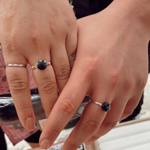 Black Tourmaline Ever Lasting Energy Protection Ring | Customize Your Ring | Adult and Kid Sizes | 14K Gold Filled | Sterling Silver