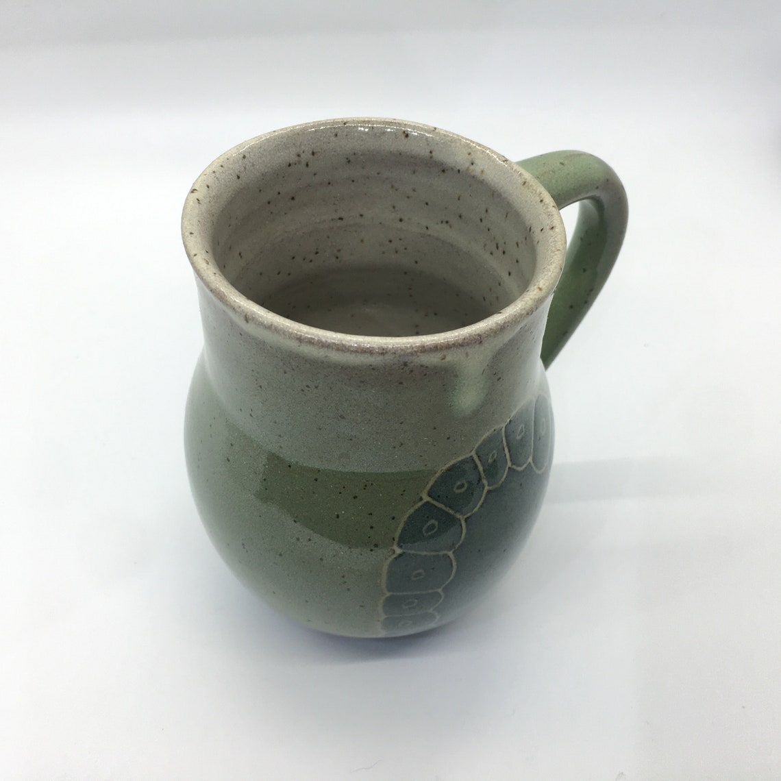 Unique ceramic mug with carved design 160z coffee mug Etsy