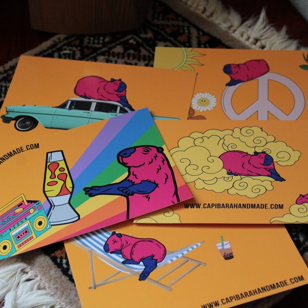 Capibara Card set of 5 pieces