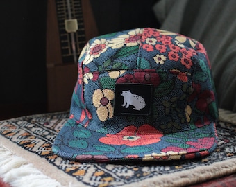 Handgemaakte Fivepanel Special Series Floral Donkerder Blauw