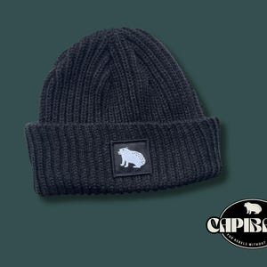 Capibara Docker Mütze Schwarz