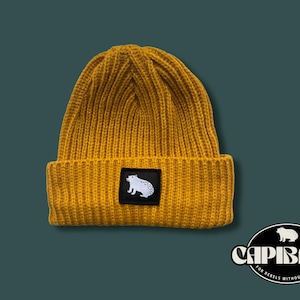 Capibara Docker Mütze Senfgelb