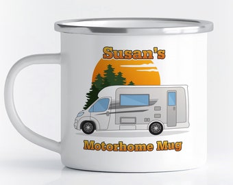 Personalised Motorhome Campervan Enamel Mug