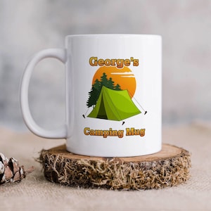 Personalised Camping Tent Ceramic 11oz Mug