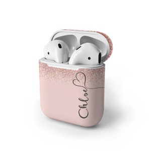 Personalised Marble Glitter Flowing Name with Heart Case for Apple AirPods image 4
