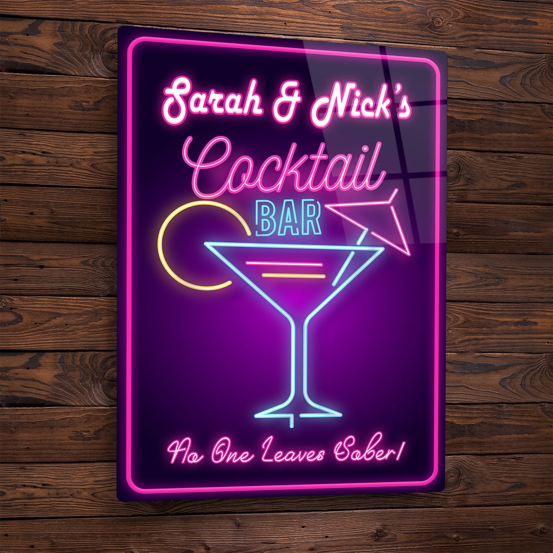 Enseigne Lumineuse Personnalisable à LED Style Néon - Pour Bar, Pub, Man Cave, Bureau (nom Et Couleur Au Choix)