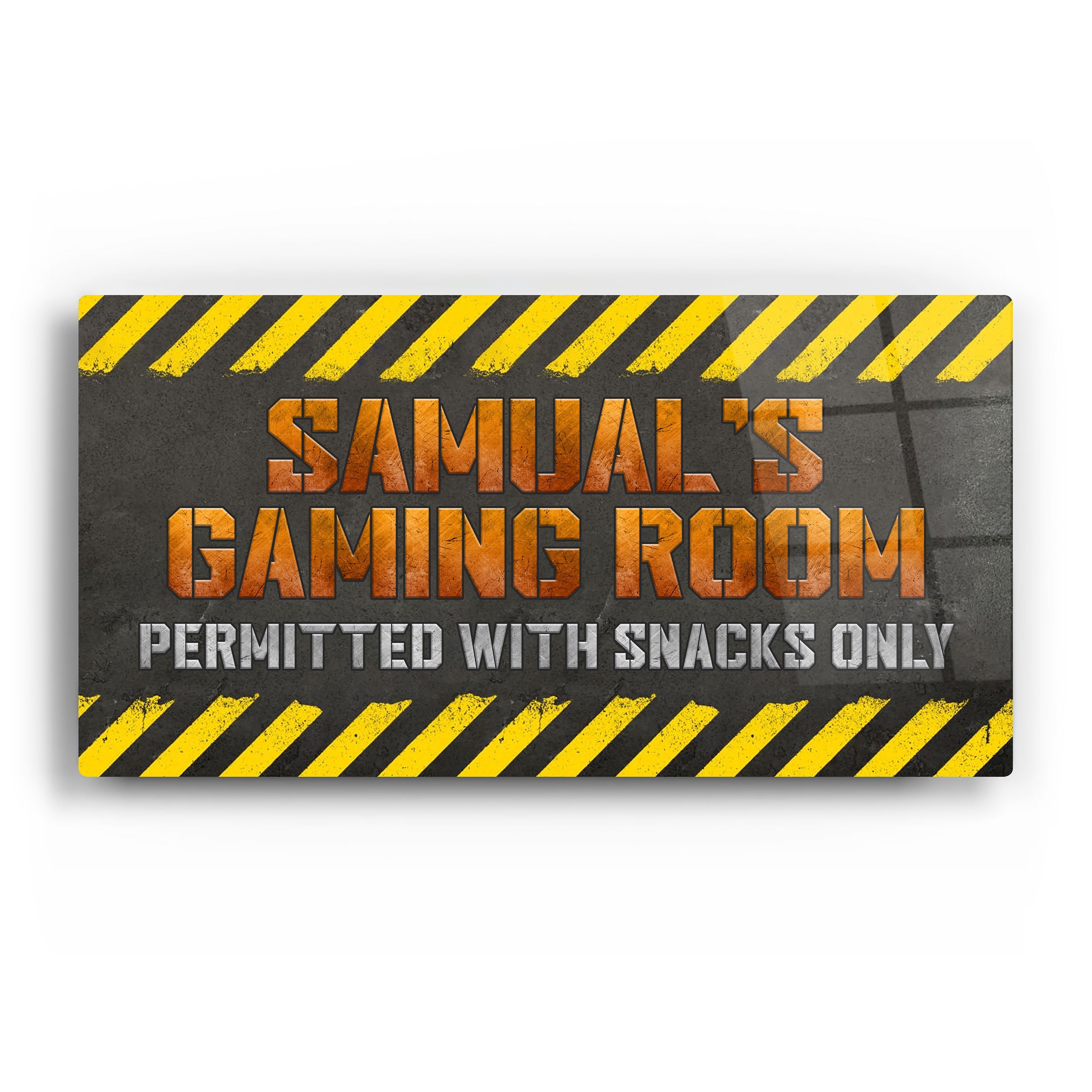 Personalised Gloss Metal Gamer Room Sign. Boy or Girl Gaming Bedroom ...