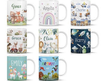 Mug personnalisé pour enfants - Polymère léger et incassable - Ajoutez votre propre nom