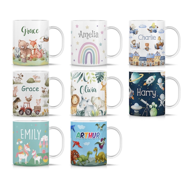 Personalised Children's Mug - Unbreakable Lightweight Polymer - Add Your Own Name