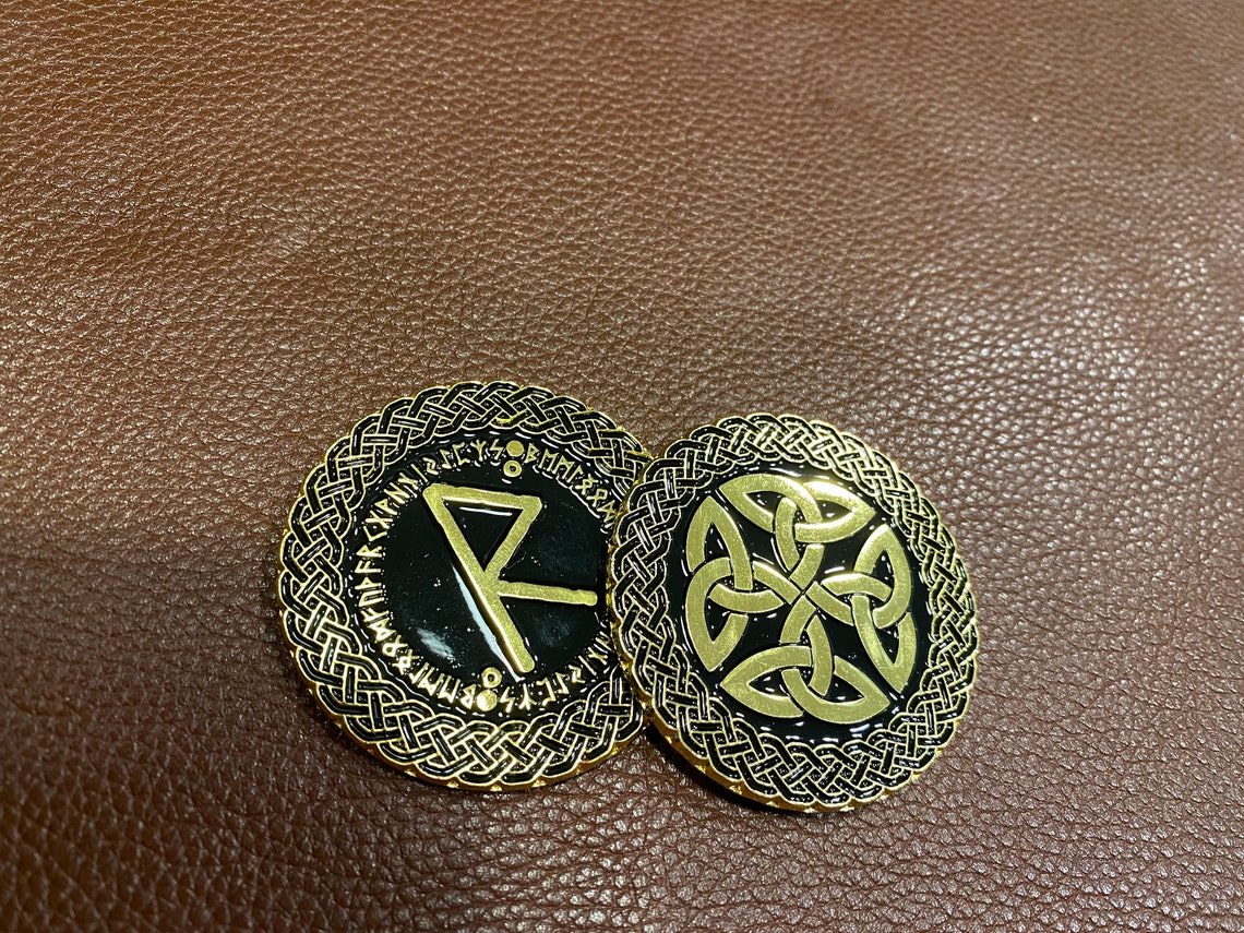 Coins futhark elder rune divination Rune coin