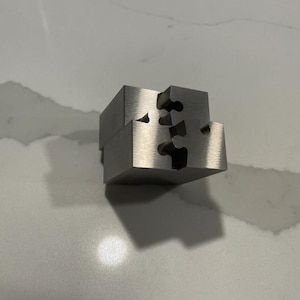 CUBIT - 1.5&quot; Wire EDM Stainless Steel Jigsaw Puzzle Cube Near-Zero Tolerance Fidget Toy