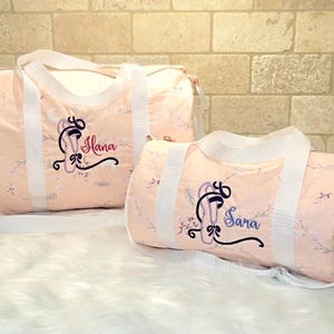 Personalized Ballet Duffle Bag: Embroidered Dance Bag, Girls Gift
