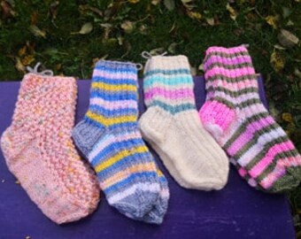 Baby children wool socks 16 cm Hand knitted baby children socks Handmade socks Wool socks Warm socks 4-6 year old children 16 cm long foot