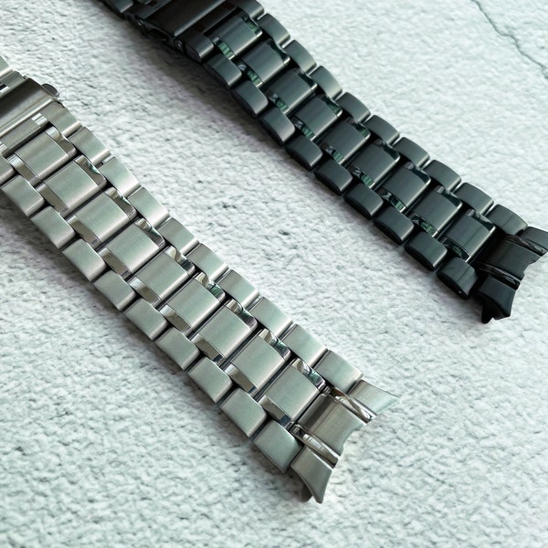 Bracelets incurvés pour Galaxy Watch 6 40 44 mm et Classic 43 mm 47 mm, Glaxy Watch 5 Pro 45 mm et bracelet No Gap en acier inoxydable 4