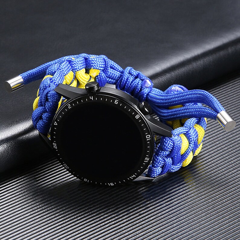 20mm 22mm Adjustable Paracord Bands Galaxy Watch 46mm Galaxy Etsy