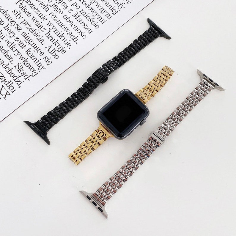 Apple Watch 45mm 41mm 44mm 42mm 40mm 38mm Slim Stainless Steel - Etsy