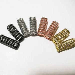 Crystal Connectors for Beaded Apple Watch Bands, Fitbit Versa 1/2 /3/4/Lite, 18mm 20mm 22mm 24mm Bling Watch Lug DIY Watch Strap Accessories