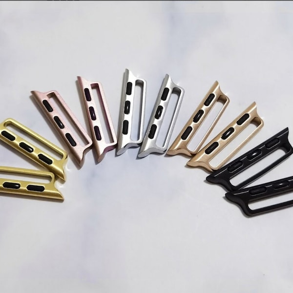 Apple Watch Steel Adapter, Apple 38mm 40mm 41mm 42mm 44mm 45mm 49mm, No Screw, No Pin, DIY Band Connector Apple series 1 2 3 4 5 6 7 8