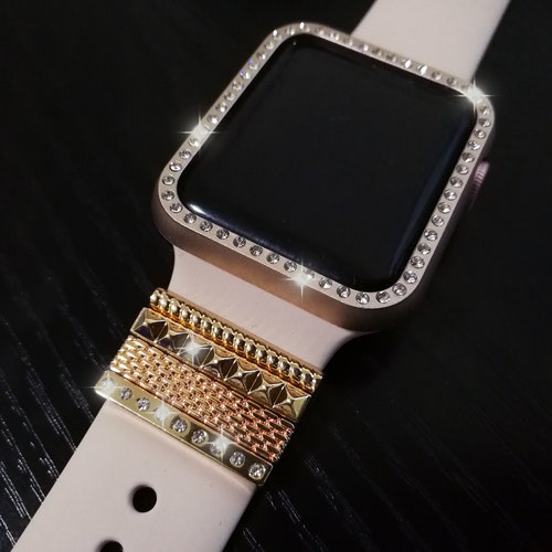 Apple Watch Silicone Band With Charms and Frame Apple Watch | Etsy