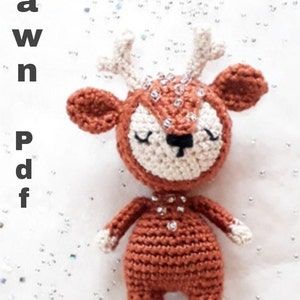 Small crochet pendant fawn pattern tutorial pdf