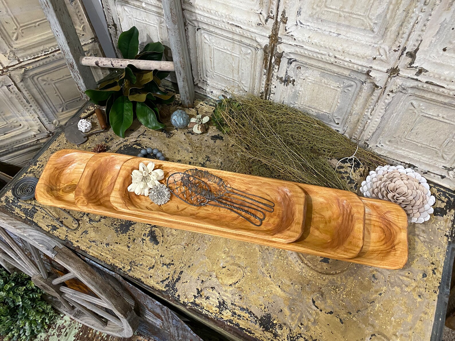 Hand Carved Bowl 3 Sizes Available Dough Bowl Food Safe Etsy