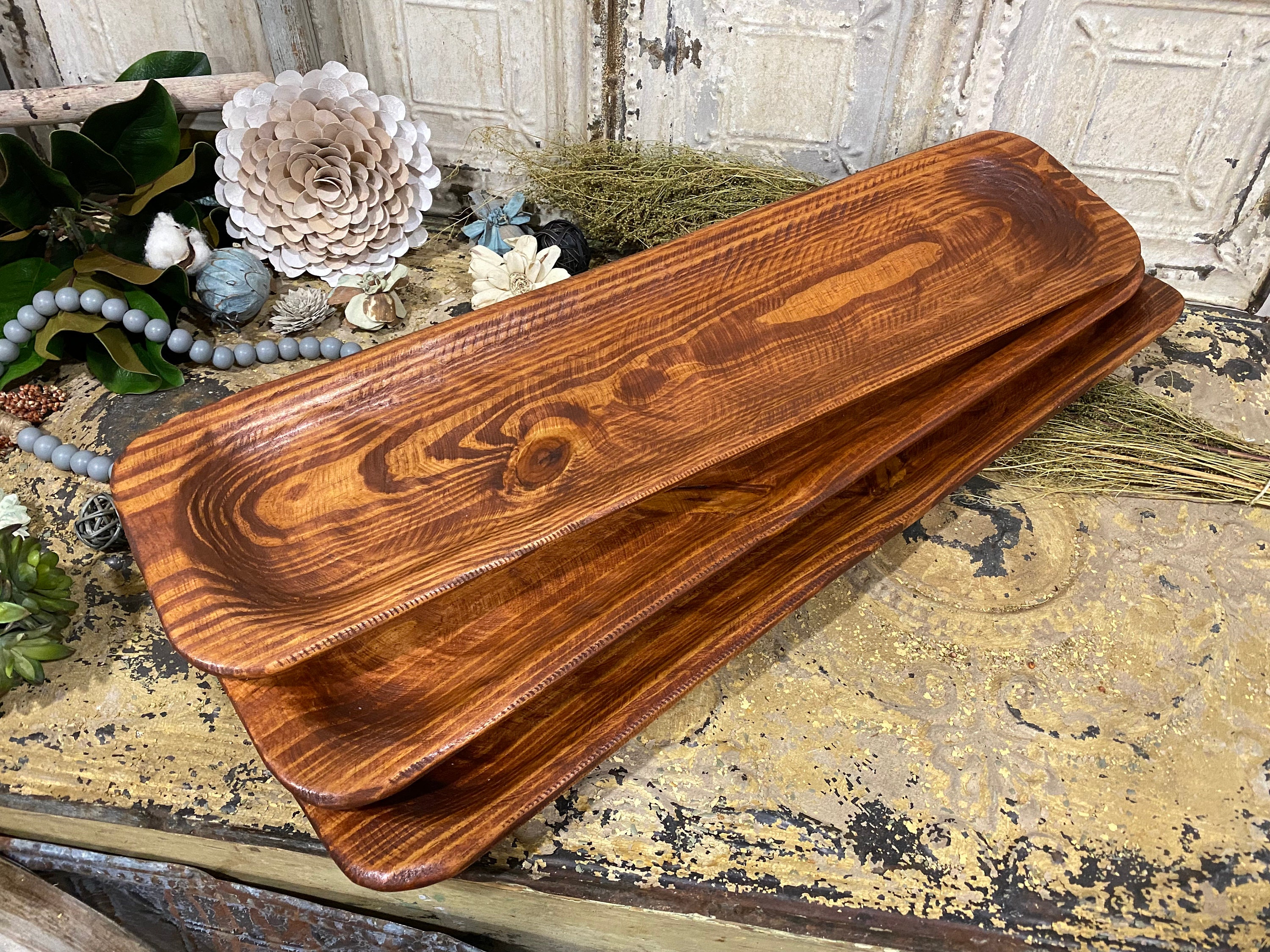 Hand Carved Bowl, 3 Sizes Available! Dough Bowl Food Safe Rustic Wood