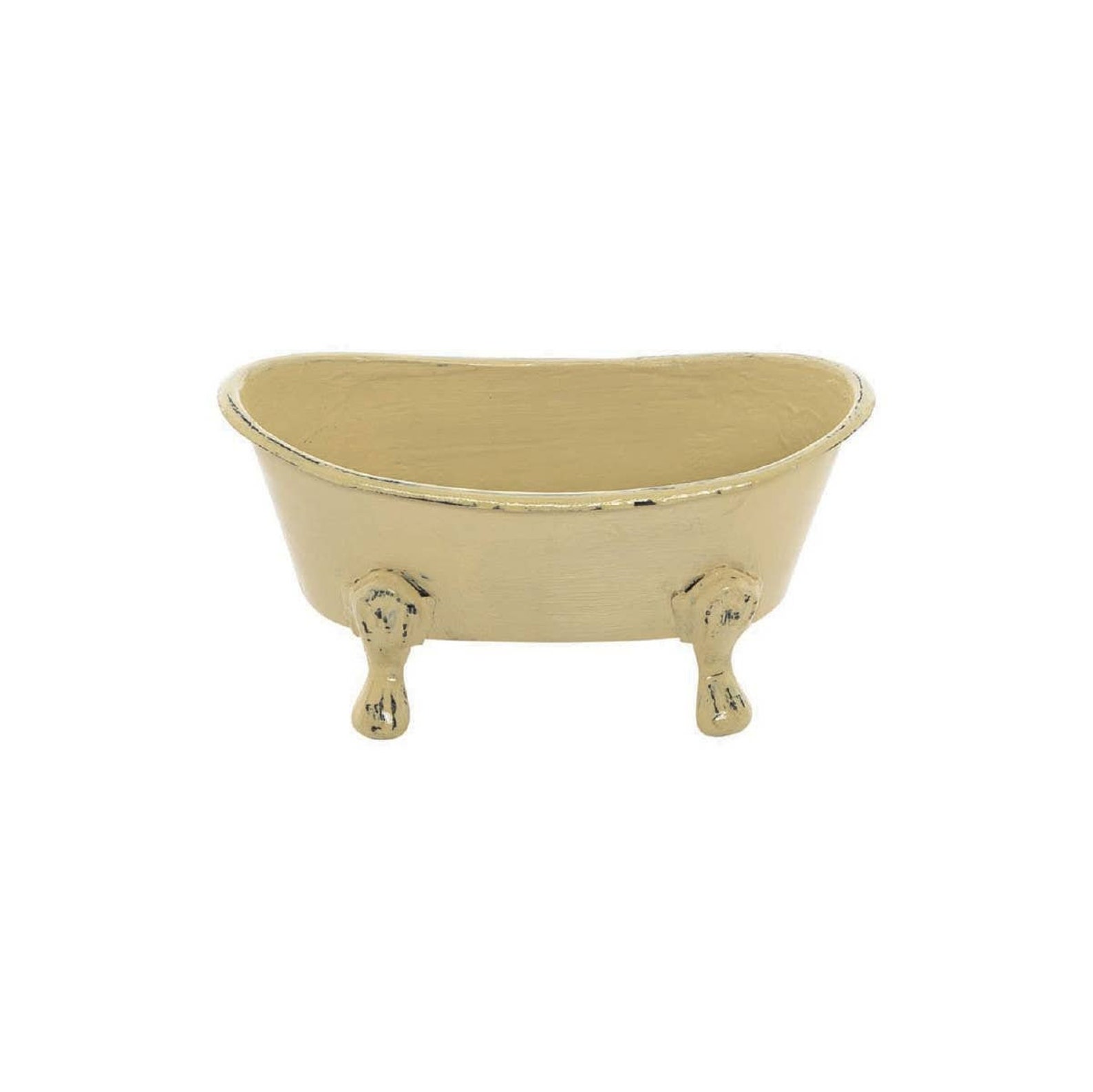 Yellow Enamel Bathtub Soap Dish With Drainage Holes in the Etsy