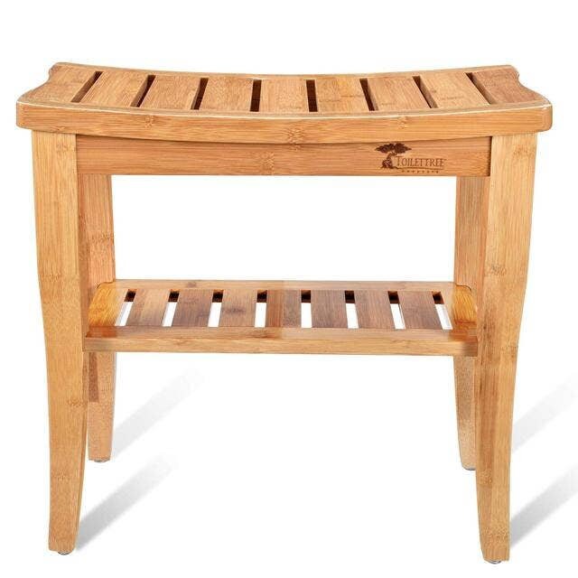 Bamboo Seat with Squeegee Shower Seat Bamboo Furniture Etsy