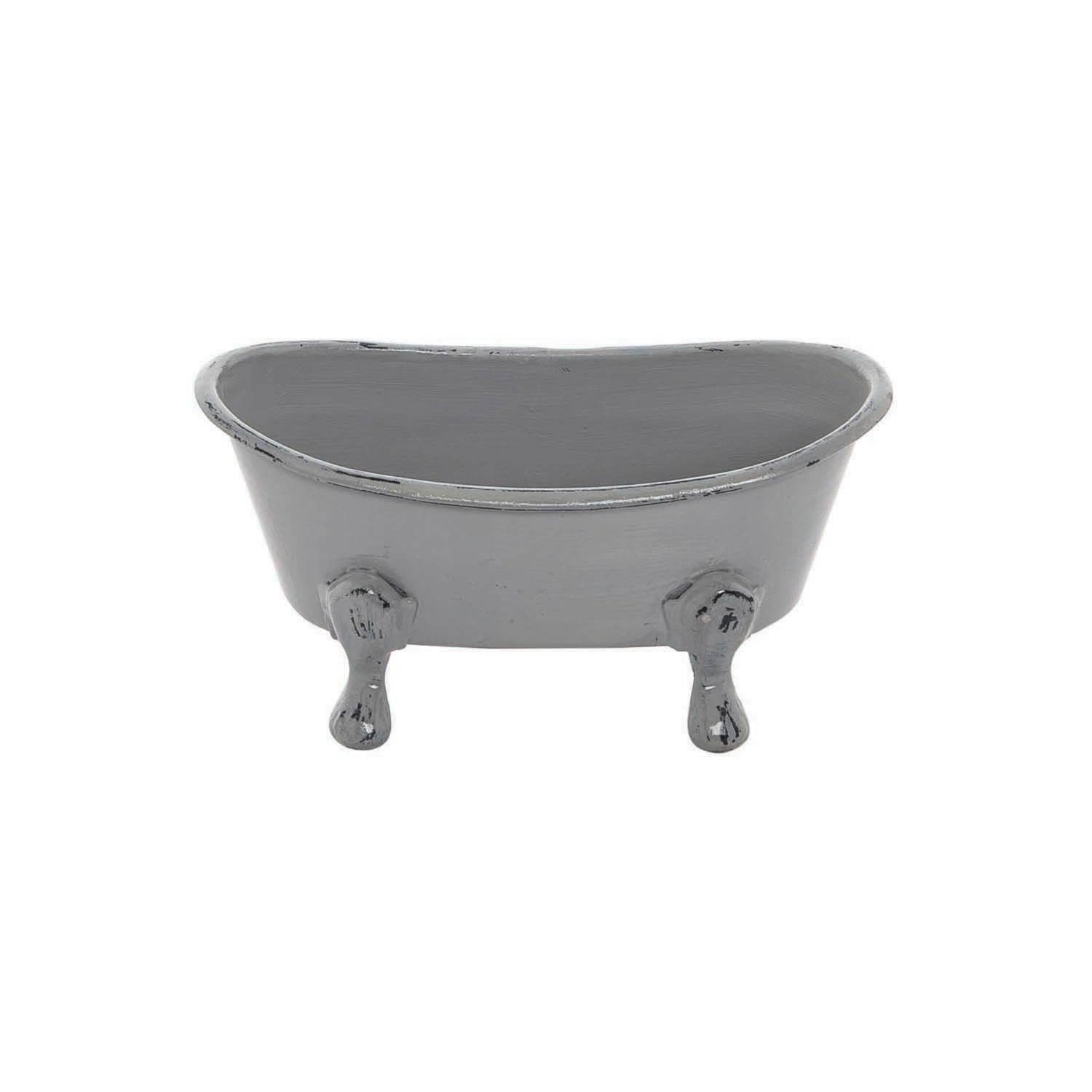 Gray Enamel Bathtub Soap Dish With Drainage Holes in the Etsy