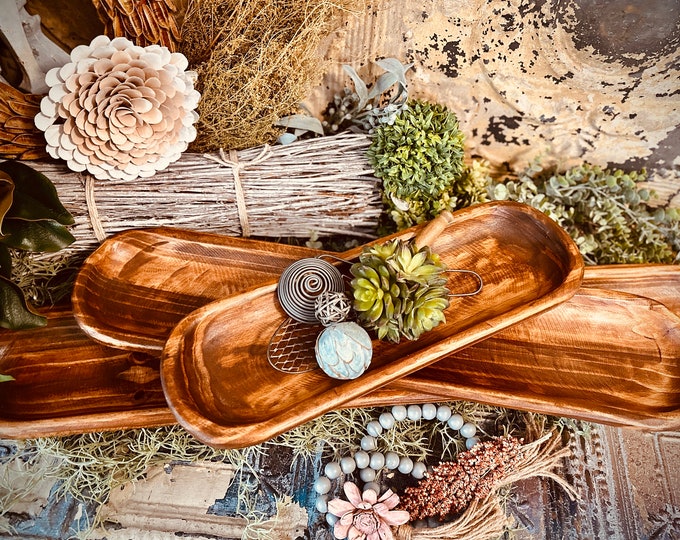 Carved 2" Food Safe Handmade Bowl - 3 Sizes Available! Dough Bowl, Rustic Wood Bowls, Modern Farmhouse, Wooden Bowls, Hand Carved