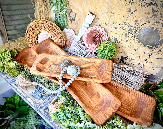 Carved 1.5" Food Safe Handmade Bowl, 3 Sizes Available! Dough Bowl | Rustic Wood Bowls | Bread Bowl | Wooden | Farmhouse | Bohemian