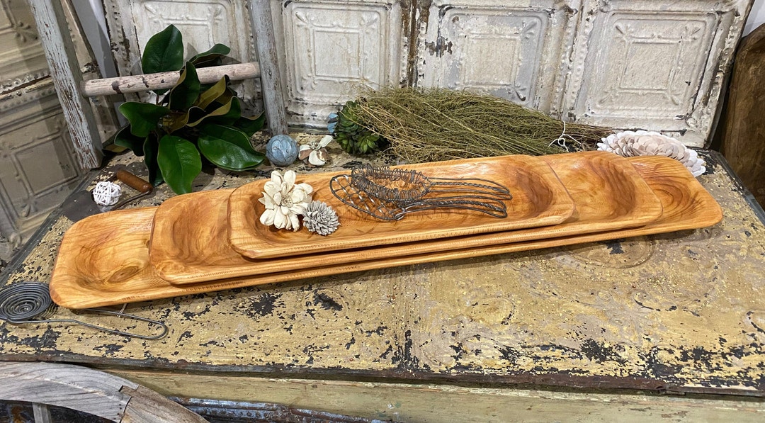 Hand Carved Bowl, 3 Sizes Available Dough Bowl Food Safe Rustic Wood