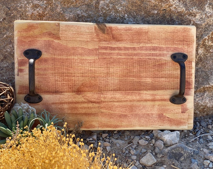 Weathered Look Serving Tray | Ottoman Tray | Food Platter | Vintage Decorative Tray | farmhouse | Country | Rustic