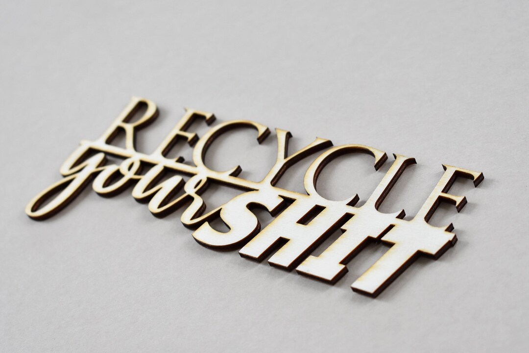 Recycle Your Sht Rude Wall Art Wall Art Print Ecofriendly Funny Wall