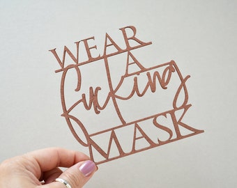 Wear A Fucking Mask | Rude Wall Art | Wall Art Print | Rude Quote | Funny Wall Art